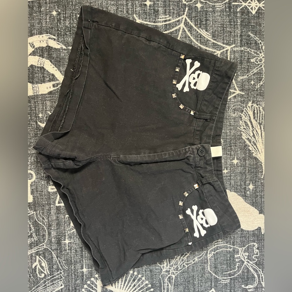 Black studded shorts